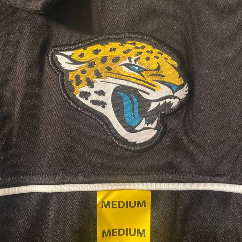 NFL Team Apparel Black Jacksonville Jaguars Polo Shirt - Picture 3 of 7